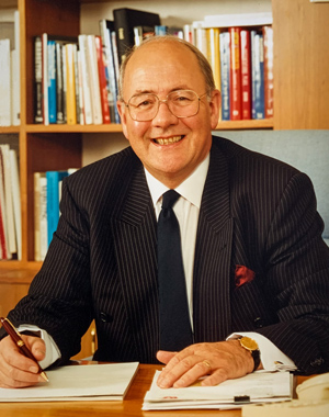 Michael J Baker in his office at University of Strathclyde 