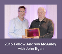 2015 Fellow Andrew McAuley with John Egan