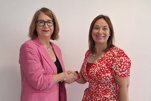 2023 Research Award recipient Andrea Tonner with Anne Marie Doherty